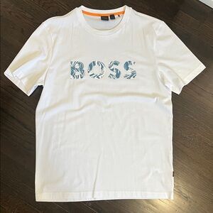 Boss White and Blue Graphic Men's T-Shirt